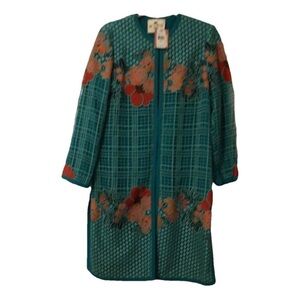 Etro Teal, red and Orange Embroidered lined Jacket